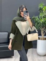 پالتو یقه چهارخونه کد 3990 - تصویر 2