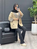 پالتو یقه چهارخونه کد 3990 - تصویر 6