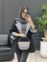 پالتو یقه چهارخونه کد 3990 - تصویر 4