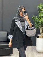 پالتو یقه چهارخونه کد 3990 - تصویر 5