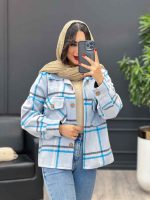 کت چهارخونه دو جیب کد 3924 - تصویر 7