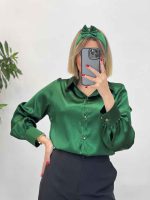 شومیز ساتن کد 4112 - تصویر 4