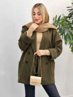 پالتو چهاردکمه یقه آرشال کد 4061 - تصویر 3