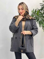پالتو چهاردکمه یقه آرشال کد 4061 - تصویر 15