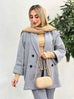 پالتو چهاردکمه یقه آرشال کد 4061 - تصویر 4