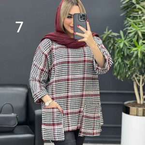 پالتو جلو بسته یقه چاک کد 4088