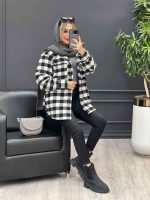 شکت چهارخونه دو جیب کد 4142 - تصویر 3