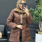 کاپشن دوخت دار دو جیب پاکتی کد 3856