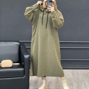 پیراهن بلند کلاه دار کد 3809