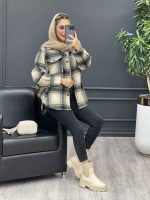 استایل با رنگ کرم و طوسی