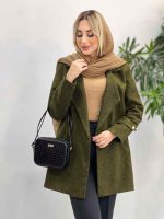 پالتو دکمه طلایی آستین پاگن کد 3892 - تصویر 2