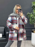 پالتو چهارخونه آستین پاگن کد 4094 - تصویر 20