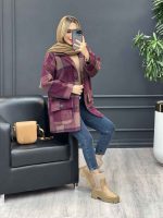 پالتو چهارخونه آستین پاگن کد 4094 - تصویر 22