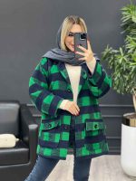 پالتو چهارخونه آستین پاگن کد 4094 - تصویر 10