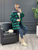 پالتو چهارخونه آستین پاگن کد 4094 - تصویر 21