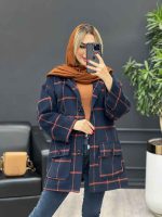 پالتو چهارخونه آستین پاگن کد 4094 - تصویر 18