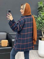 پالتو چهارخونه آستین پاگن کد 4094 - تصویر 13