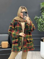پالتو چهارخونه آستین پاگن کد 4094 - تصویر 16