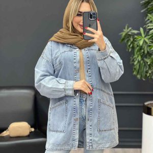 مانتو جین جیب کج کد 3727