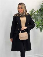 پالتو یقه بلیزر شش دکمه کد 3722 - تصویر 14