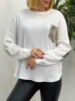 بلوز کبریتی جیب طرح دار کد 3642 - تصویر 4