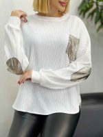 بلوز کبریتی جیب طرح دار کد 3642 - تصویر 8