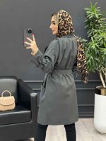 بارانی شش دکمه ژیله گرد بلند کد 3929 - تصویر 11