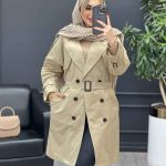 بارانی شش دکمه ژیله گرد بلند کد 3929