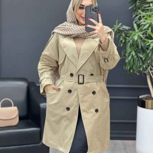 بارانی شش دکمه ژیله گرد بلند کد 3929