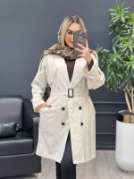 بارانی شش دکمه ژیله گرد بلند کد 3929 - تصویر 5