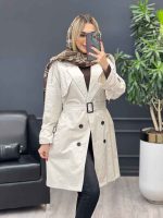 بارانی شش دکمه ژیله گرد بلند کد 3929 - تصویر 10