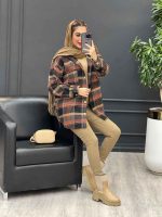 شکت کلاهدار دکمه چوبی کد 4148 - تصویر 12
