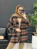 شکت کلاهدار دکمه چوبی کد 4148 - تصویر 4