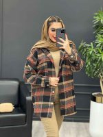 شکت کلاهدار دکمه چوبی کد 4148 - تصویر 21