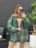 شکت کلاهدار دکمه چوبی کد 4148 - تصویر 3