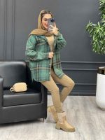 شکت کلاهدار دکمه چوبی کد 4148 - تصویر 20