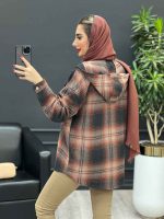 شکت کلاهدار دکمه چوبی کد 4148 - تصویر 19