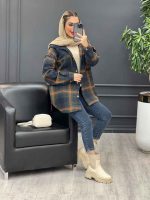 شکت کلاهدار دکمه چوبی کد 4148 - تصویر 25