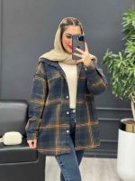 شکت کلاهدار دکمه چوبی کد 4148 - تصویر 16