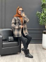 شکت کلاهدار دکمه چوبی کد 4150 - تصویر 12