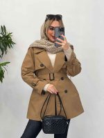 بارانی ژیله دکمه دار کد 4158 - تصویر 3
