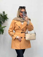 بارانی ژیله دکمه دار کد 4158 - تصویر 4