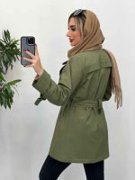 بارانی ژیله دکمه دار کد 4158 - تصویر 13