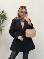 بارانی ژیله دکمه دار کد 4158 - تصویر 6