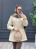 بارانی چهارجیب کمردار کد 4159 - تصویر 5