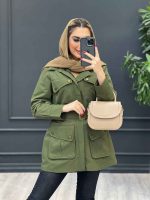 بارانی چهارجیب کمردار کد 4159 - تصویر 22
