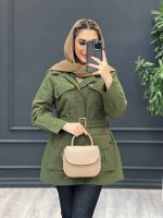 بارانی چهارجیب کمردار کد 4159 - تصویر 4