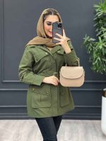 بارانی چهارجیب کمردار کد 4159 - تصویر 11