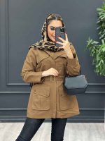 بارانی چهارجیب کمردار کد 4159 - تصویر 3