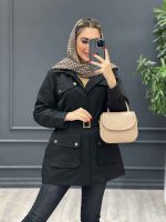 بارانی چهارجیب کمردار کد 4159 - تصویر 15